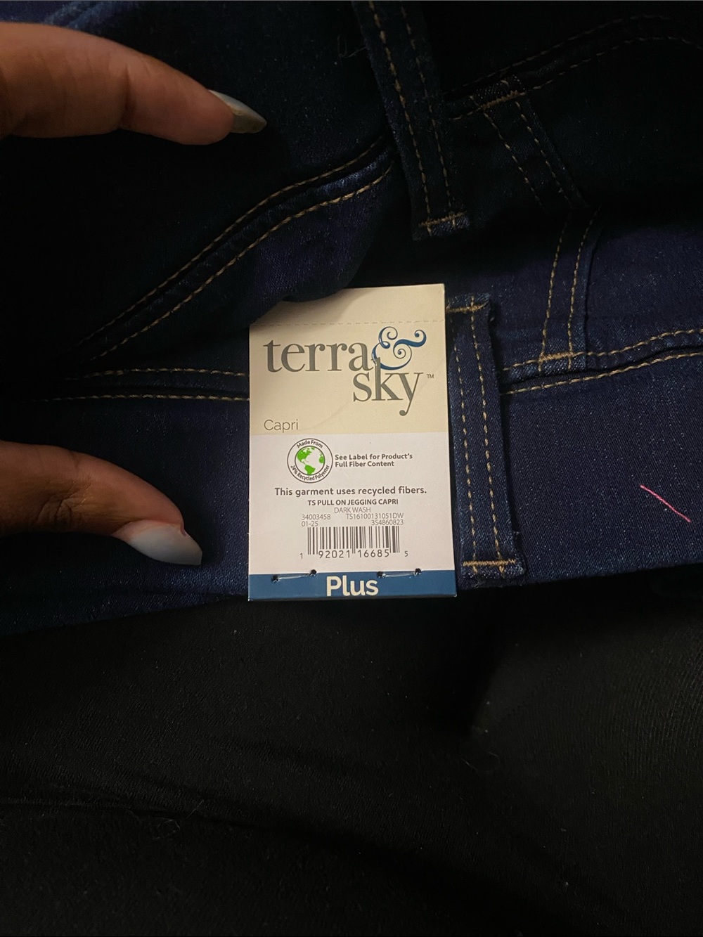 Terra & Sky Plus Indigo Capri Denim